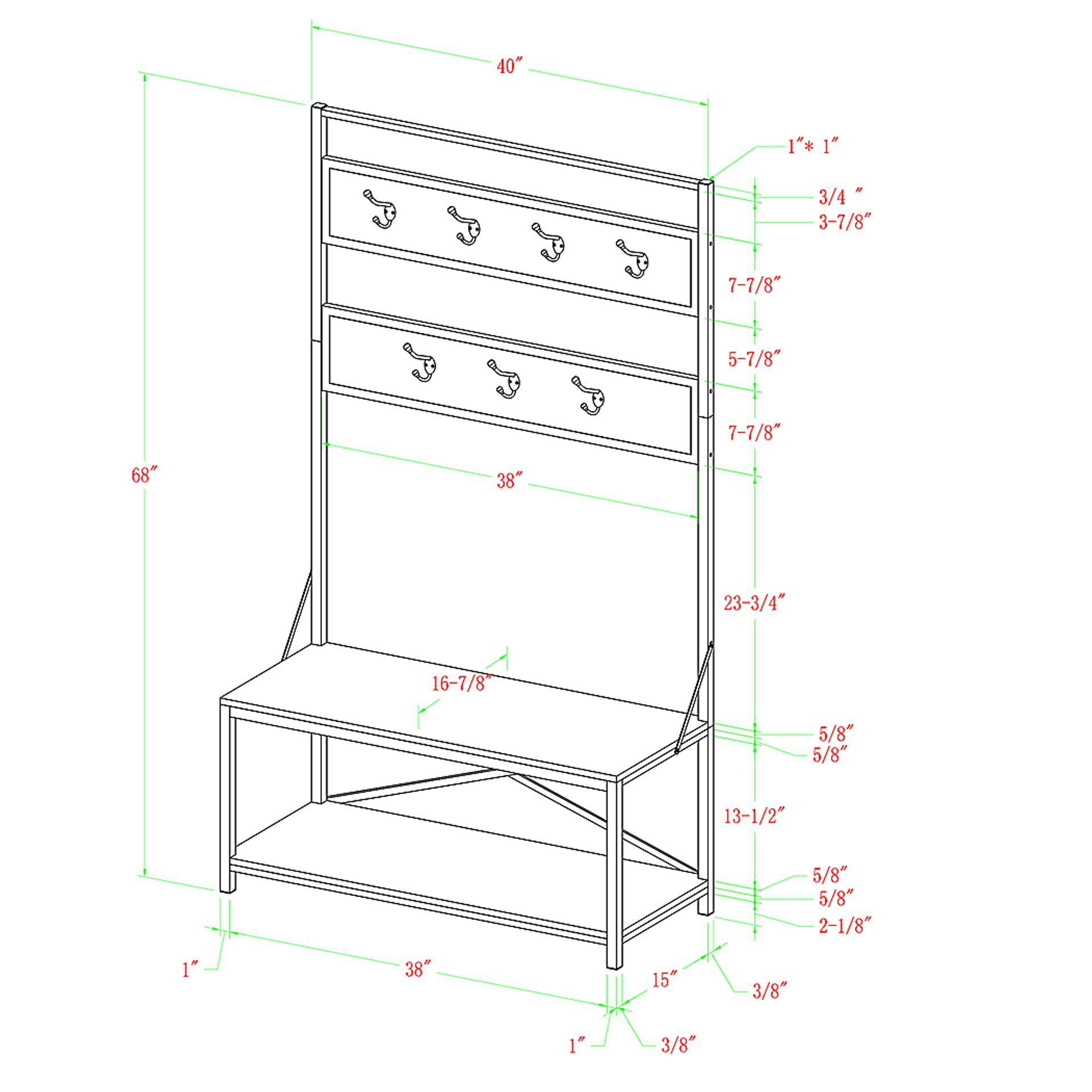 Civray Gray Bench - Image 5