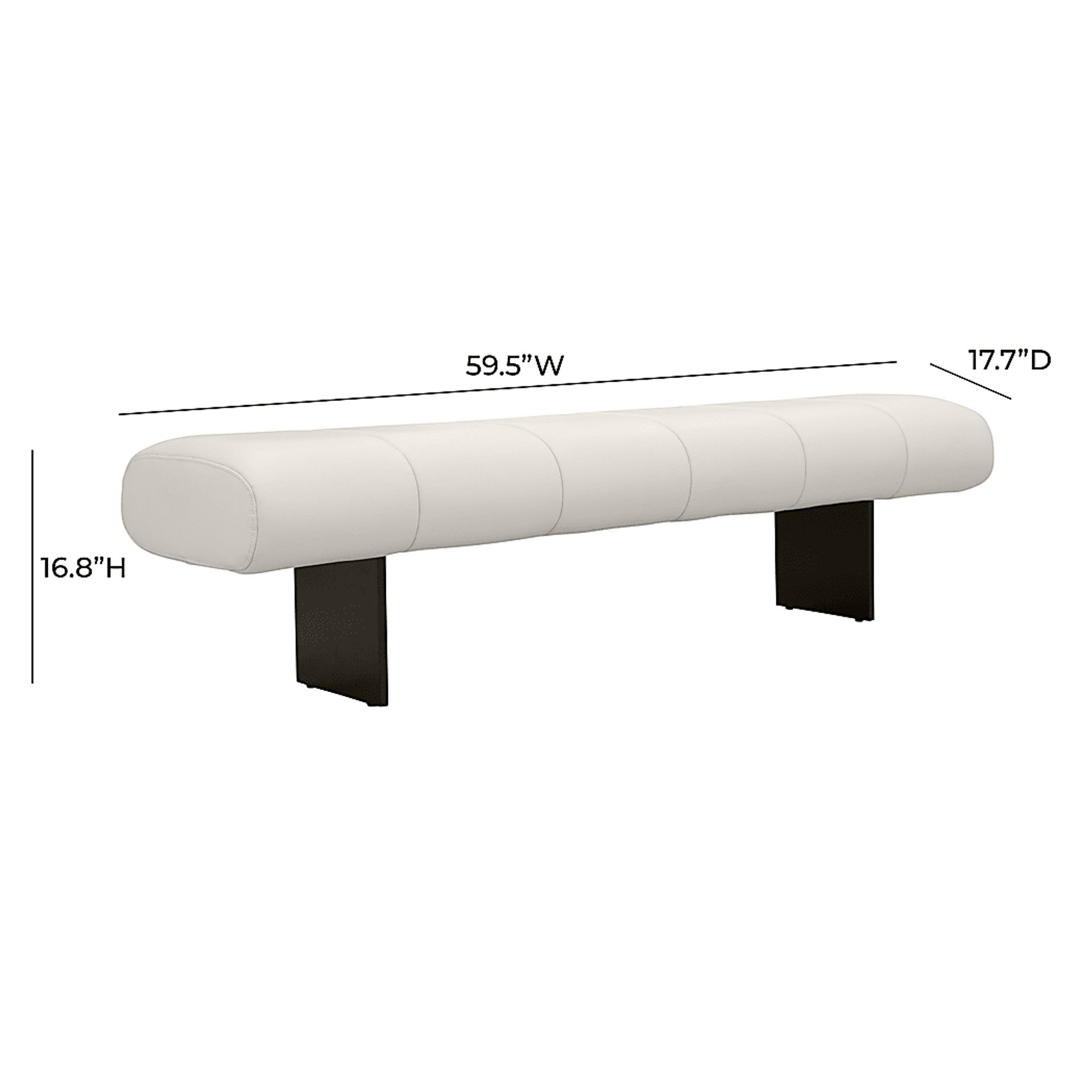 Clachan Cream Accent Bench - Image 6