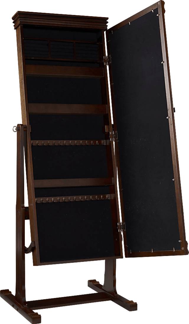 Clagett Brown Mirror Jewelry Armoire - Thumbnail - Image 12