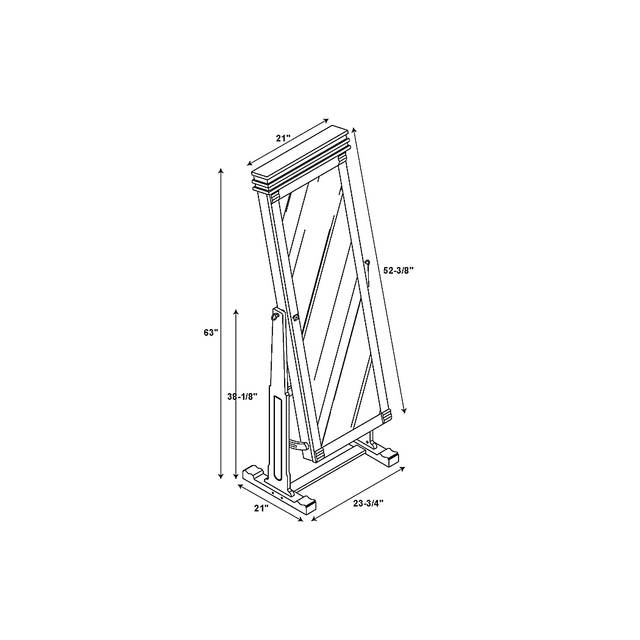 Clagett Brown Mirror Jewelry Armoire - Thumbnail - Image 15