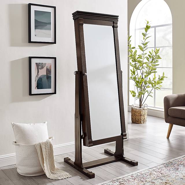 Clagett Brown Mirror Jewelry Armoire - Thumbnail - Image 3