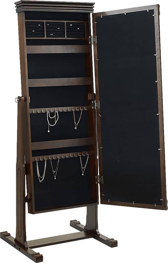 Clagett Brown Mirror Jewelry Armoire - Thumbnail - Image 7