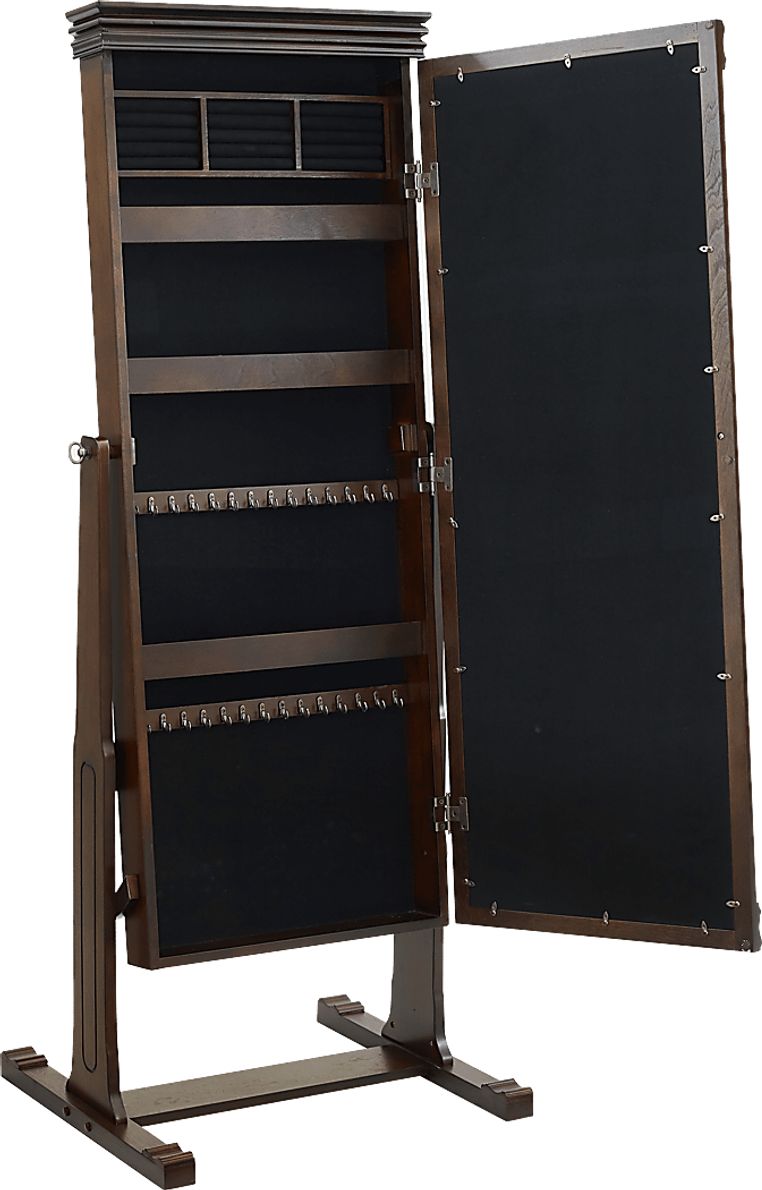Clagett Brown Mirror Jewelry Armoire