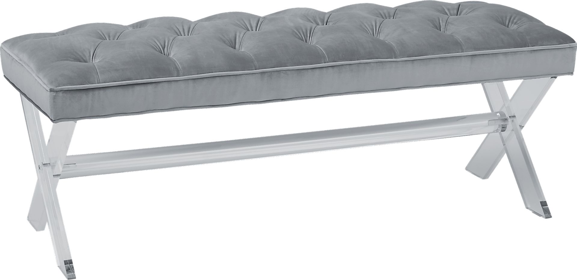 Claira Gray Accent Bench - Image 1