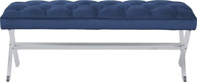 Claira Navy Accent Bench - Thumbnail - Image 2