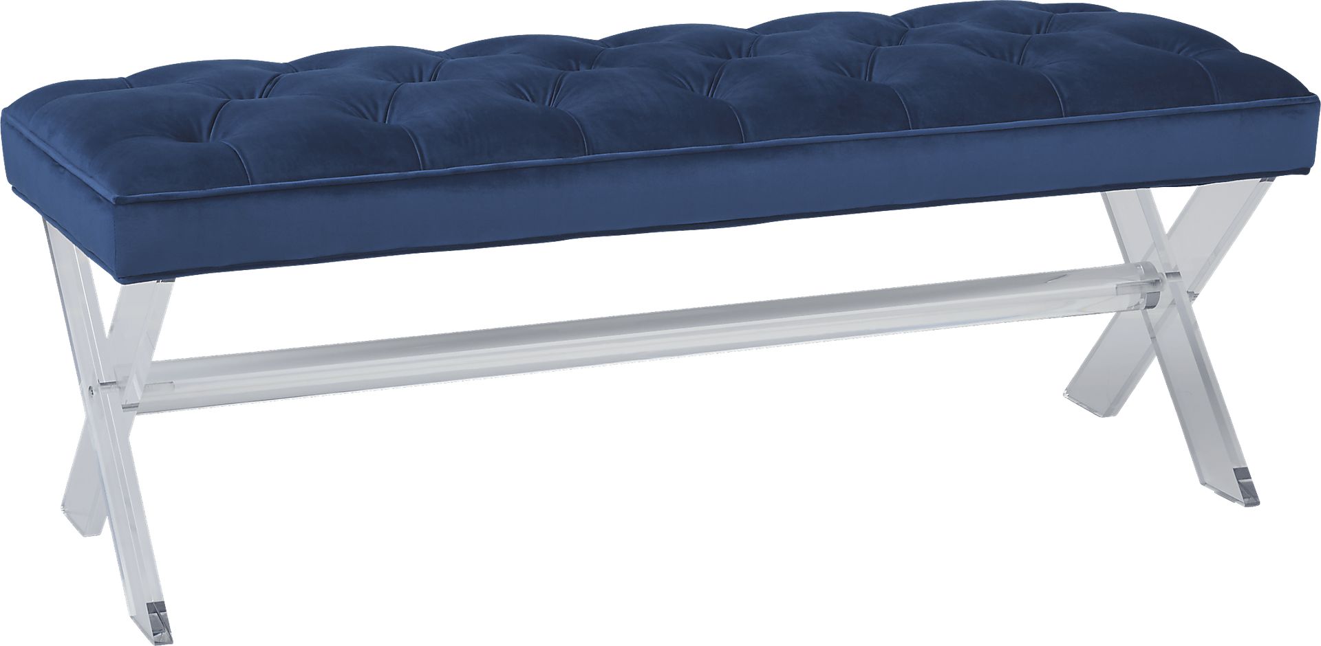 Claira Navy Accent Bench - Image 1
