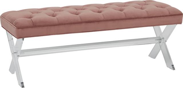 Claira Salmon Accent Bench - Thumbnail - Image 1