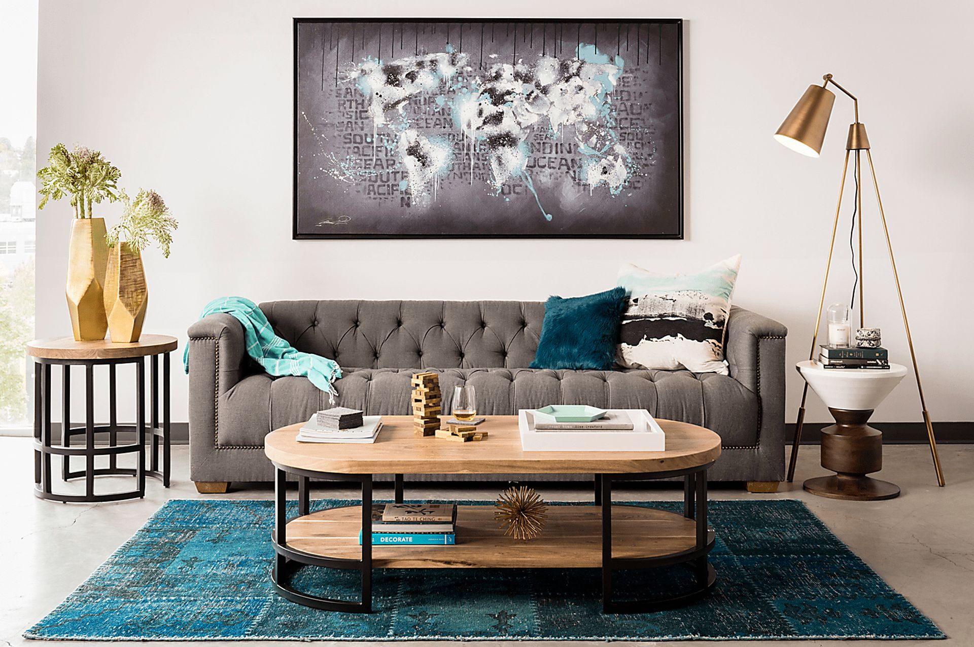 Clairborn Gold Floor Lamp - Image 4