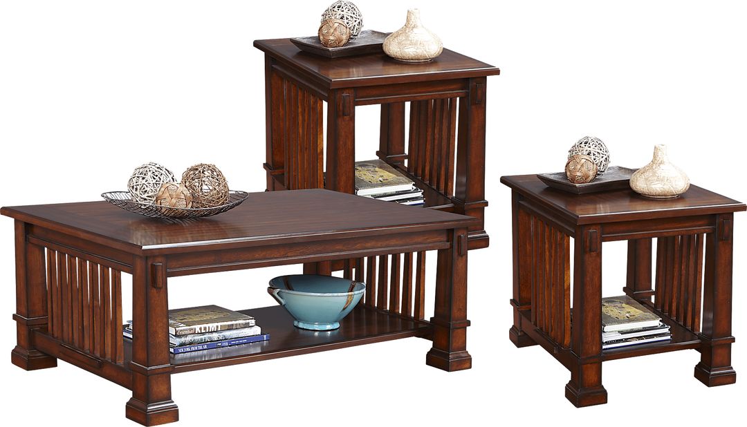 Clairfield Tobacco 3 Pc Table Set