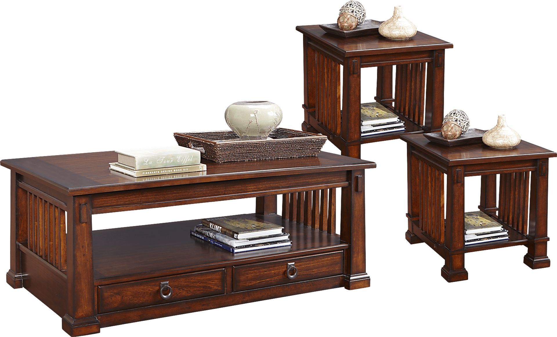 Clairfield Tobacco 3 Pc Table Set - Image 1