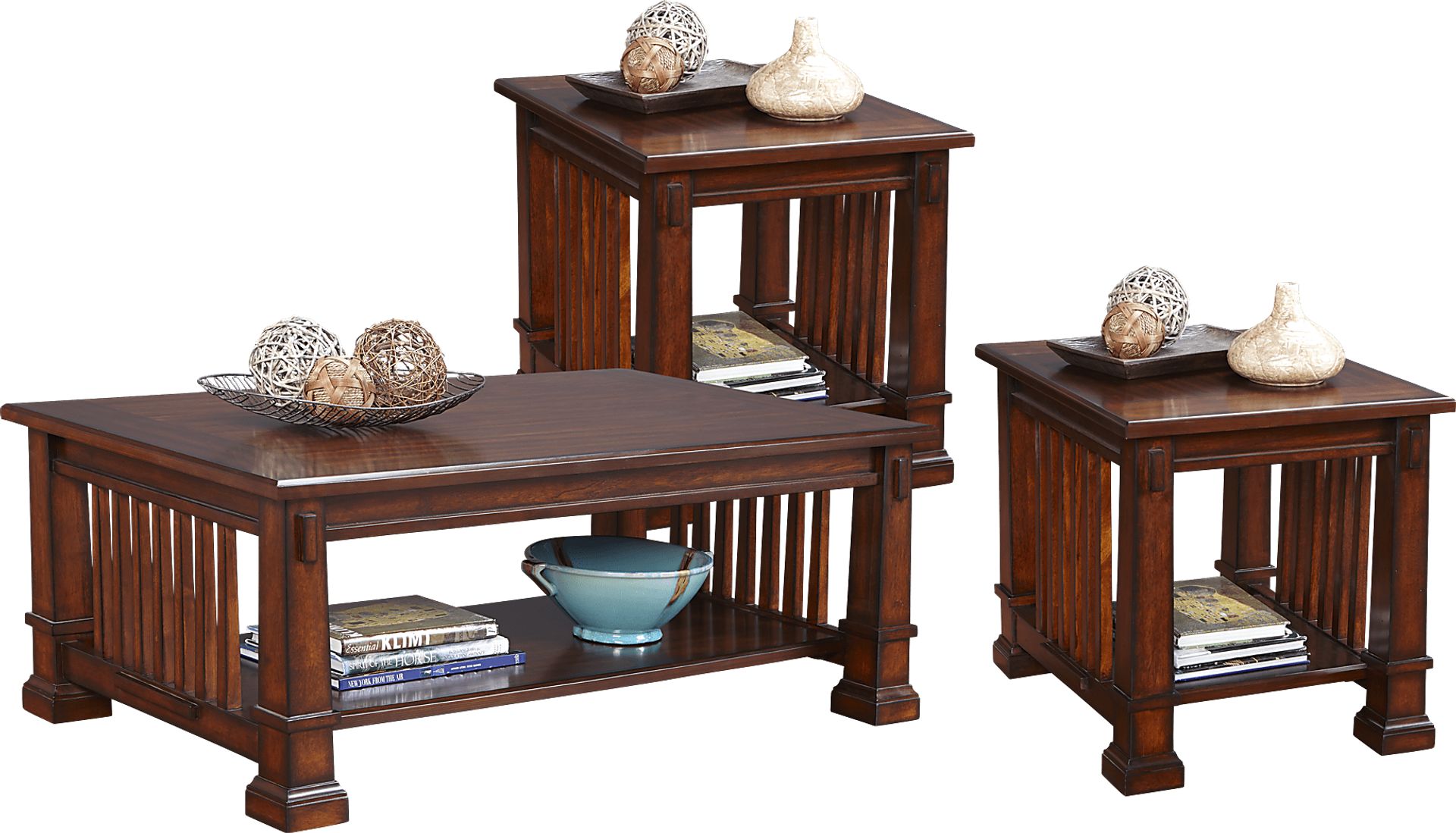 Clairfield Tobacco 3 Pc Table Set - Image 1