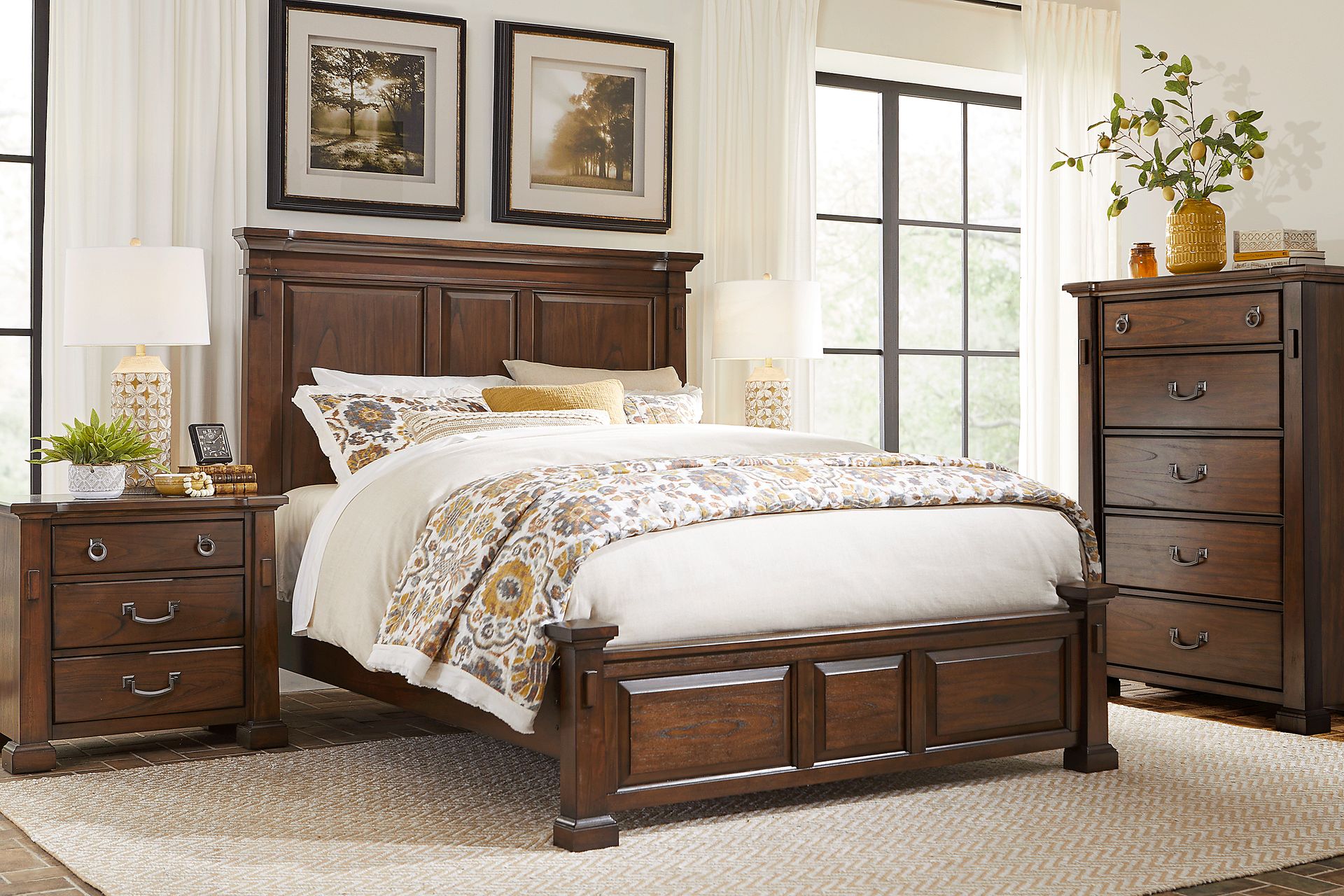 Clairfield Tobacco 3 Pc King Panel Bed - Image 2