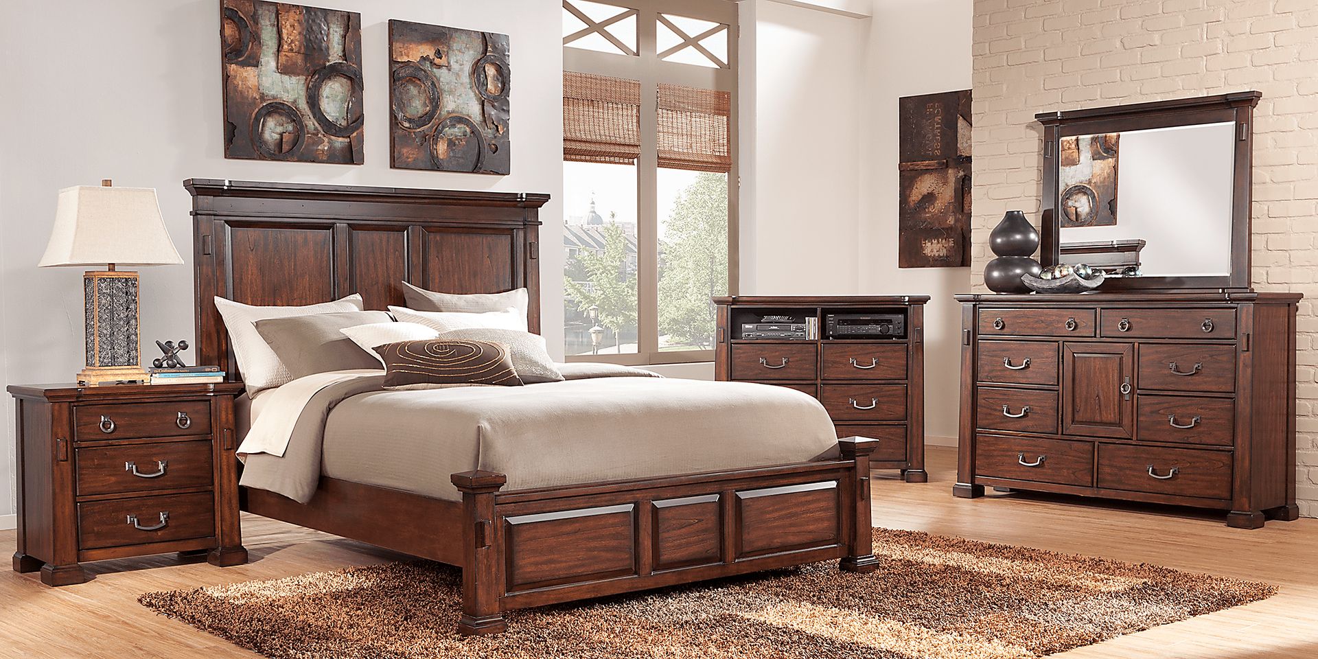 Clairfield Tobacco 5 Pc Queen Panel Bedroom - Image 2