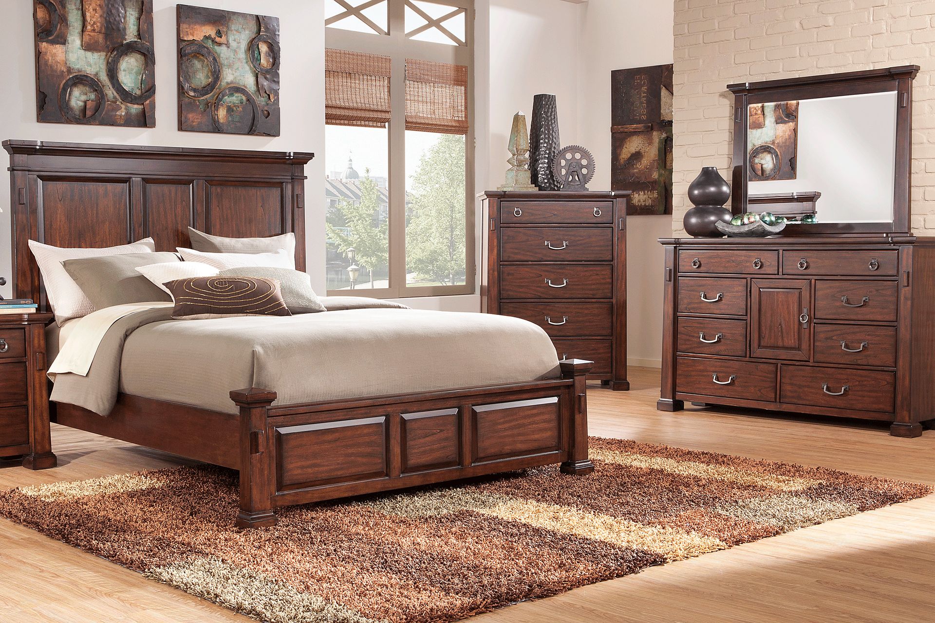 Clairfield Tobacco 5 Pc Queen Panel Bedroom - Image 1