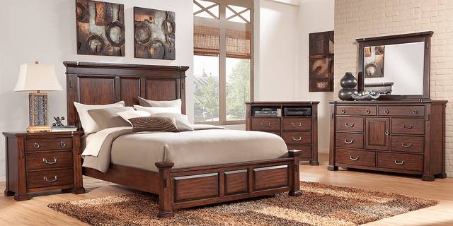 Clairfield Tobacco 7 Pc King Panel Bedroom - Thumbnail - Image 2