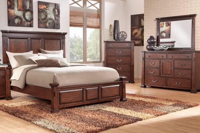 Clairfield Tobacco 7 Pc King Panel Bedroom - Thumbnail - Image 1