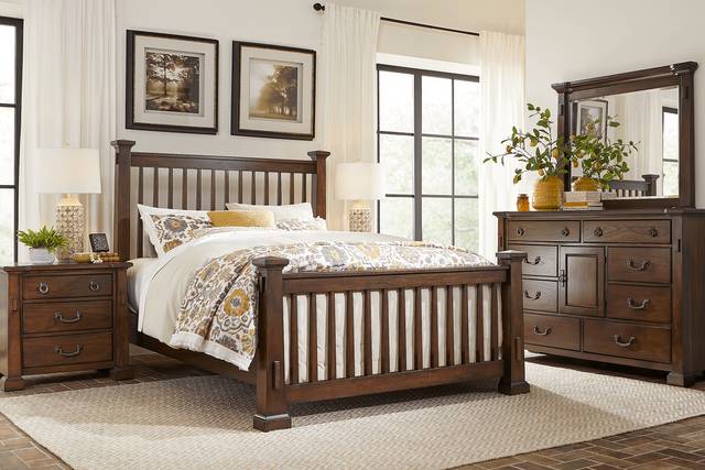 Clairfield Tobacco 7 Pc King Slat Bedroom - Thumbnail - Image 1