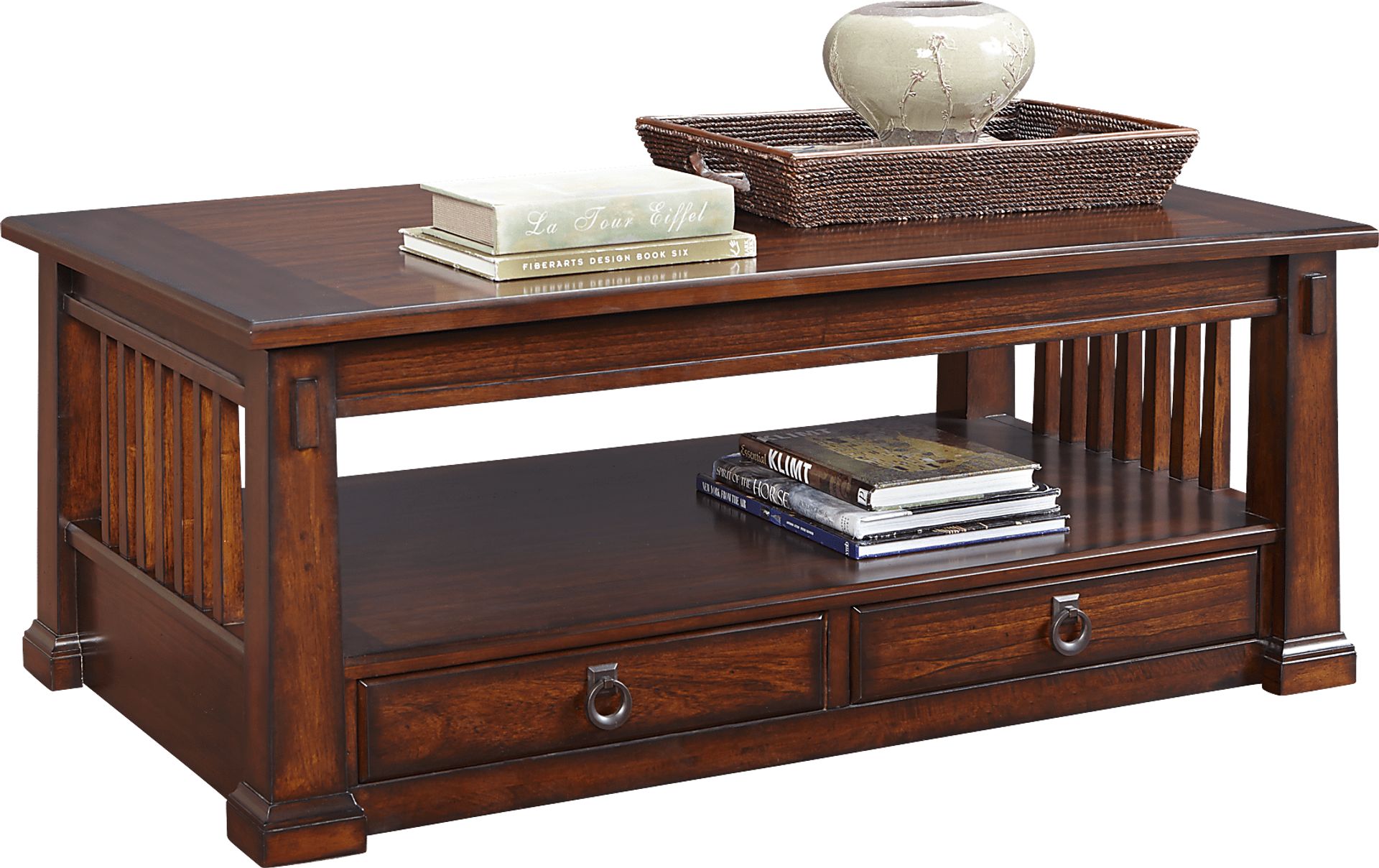 Clairfield Tobacco Lift-Top Cocktail Table - Image 1