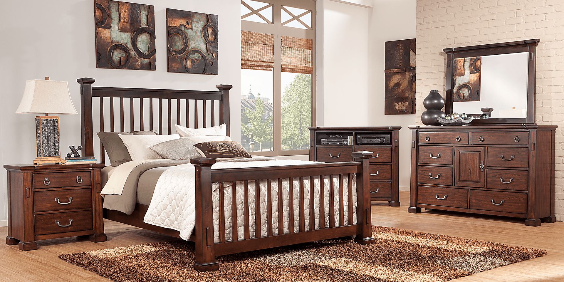 Clairfield Tobacco 7 Pc King Slat Bedroom - Image 8