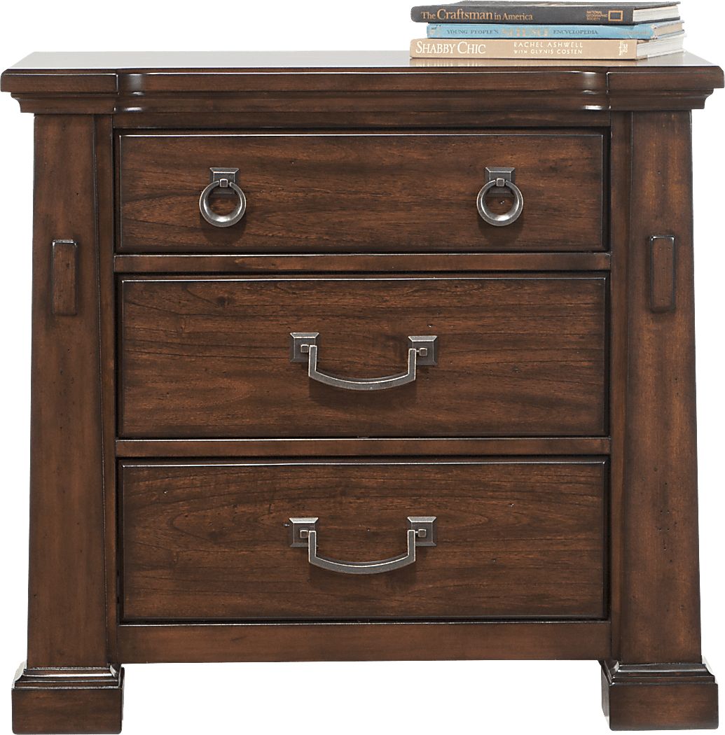 clairfield tobacco bedroom set Clairfield 7 Pc Tobacco Dark Wood Queen Bedroom Set With Dresser, 3 Pc  Queen Bed, Nightstand, Mirror