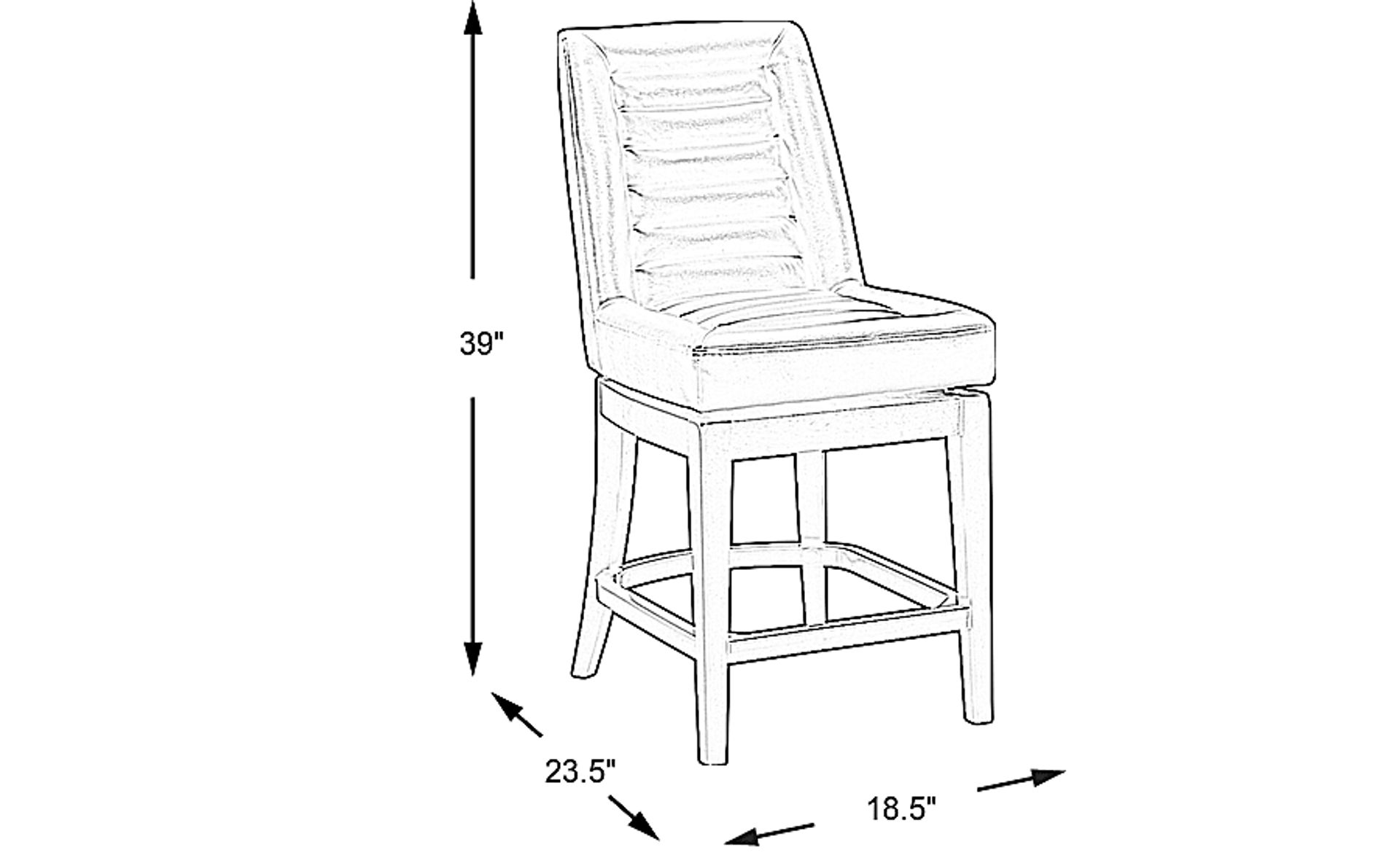 Dimension Image. Please refer to the Dimension Tab on this page for dimension details.