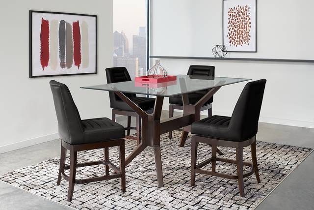 Clairmont Heights Merlot 5 Pc Rectangular Counter Height Dining Room - Thumbnail - Image 1
