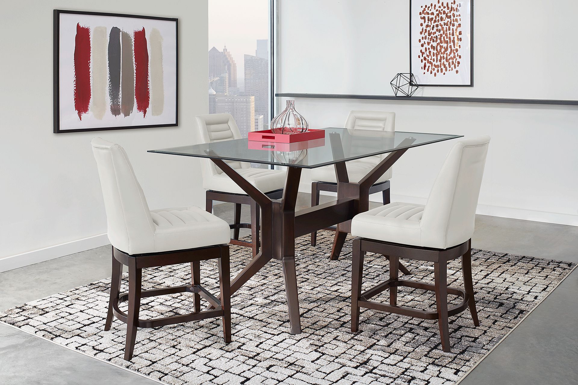 Clairmont Heights Merlot 5 Pc Rectangular Counter Height Dining Room - Image 1
