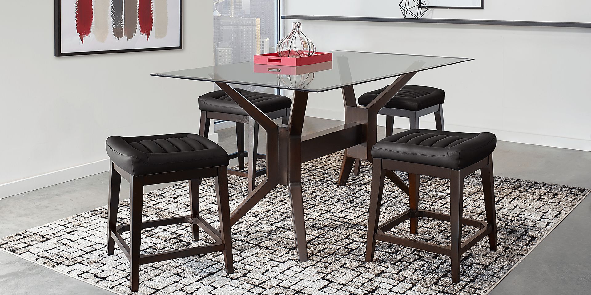 Clairmont Heights Black Counter Height Kyoto Stool - Image 2