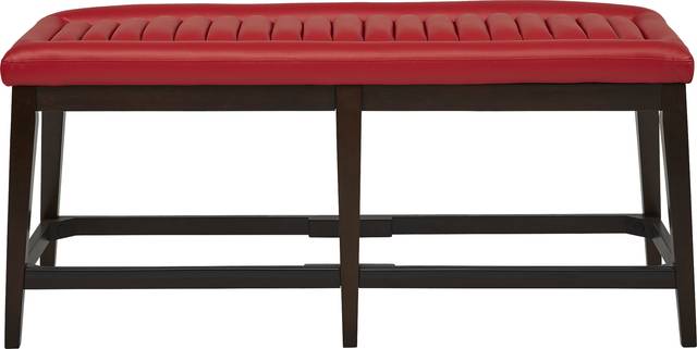 Clairmont Heights Red Counter Height Bench - Thumbnail - Image 2