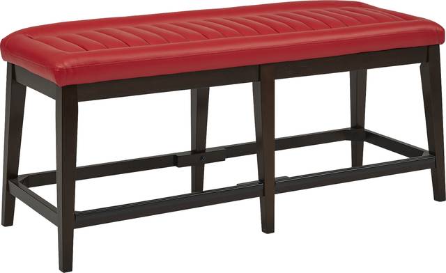 Clairmont Heights Red Counter Height Bench - Thumbnail - Image 1