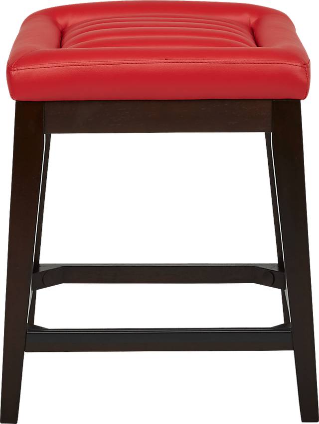 Clairmont Heights Red Counter Height Kyoto Stool - Thumbnail - Image 2