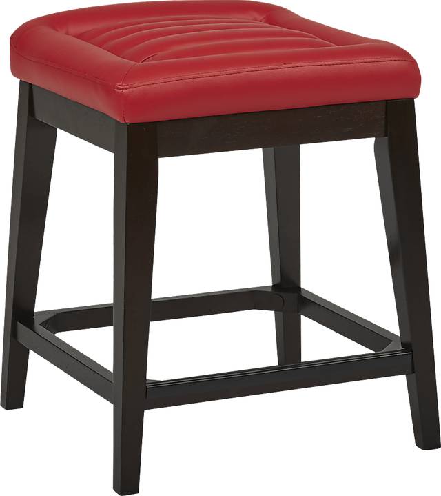Clairmont Heights Red Counter Height Kyoto Stool - Thumbnail - Image 1