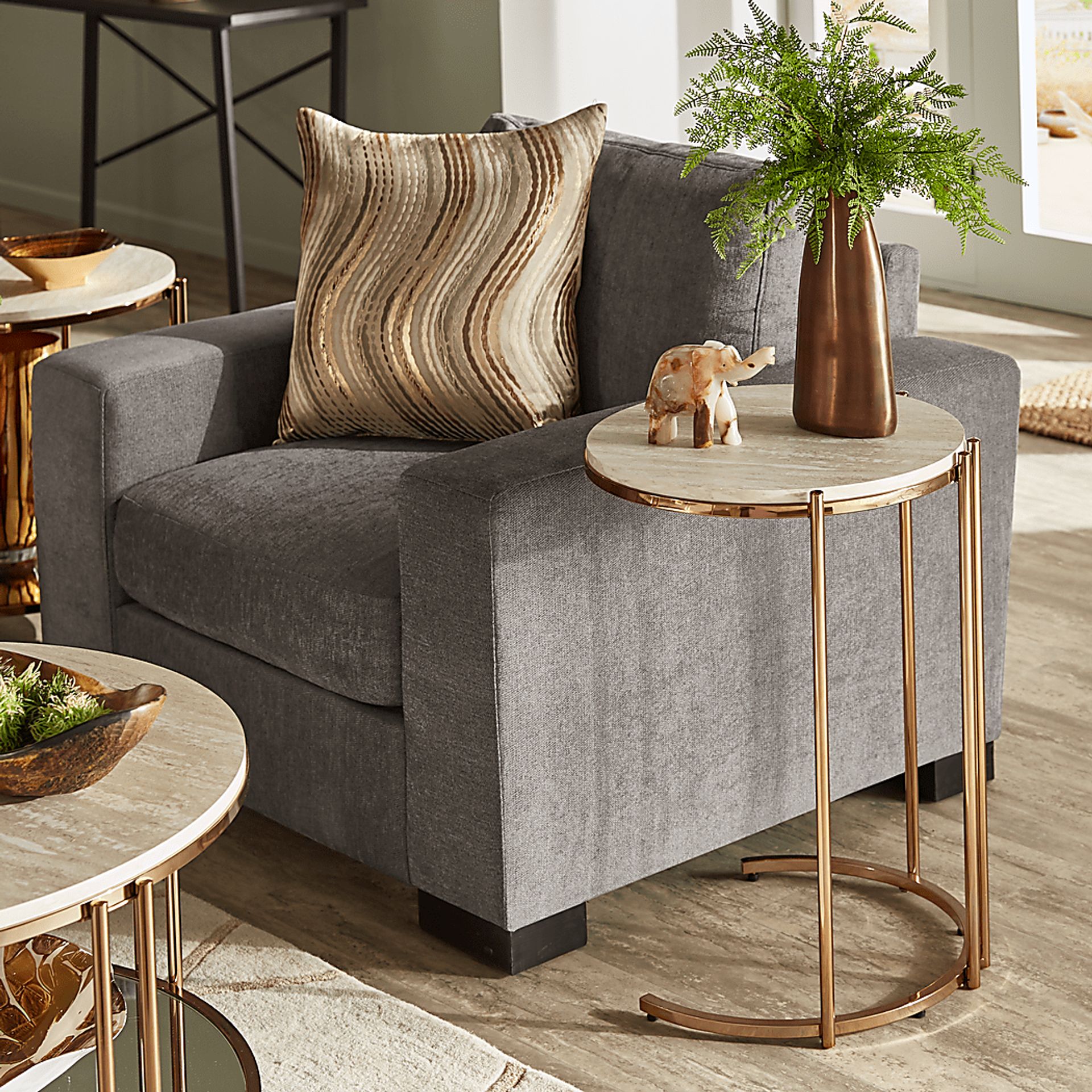 Clairview Gold Side Table - Image 8