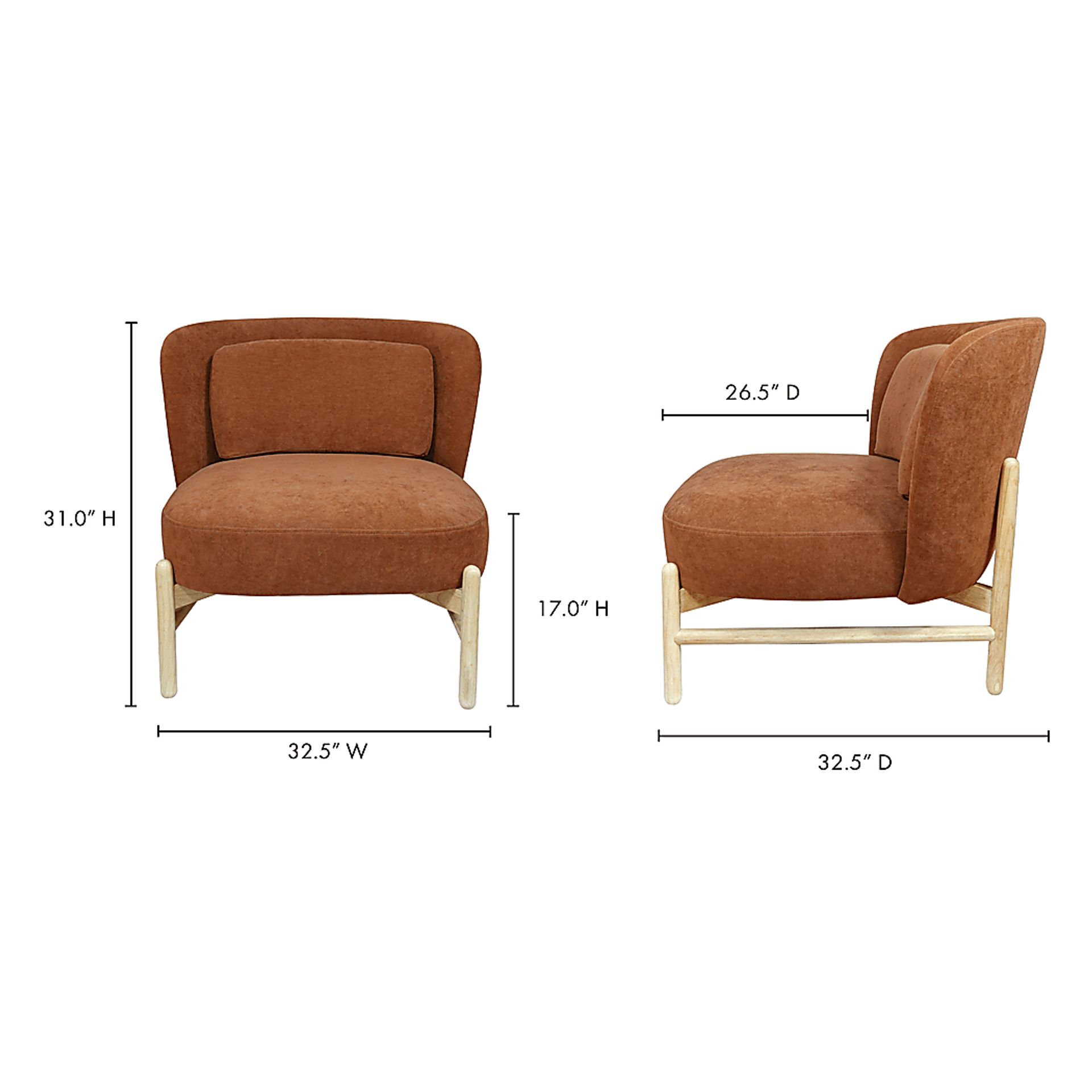 Claonia Red Accent Chair - Image 8