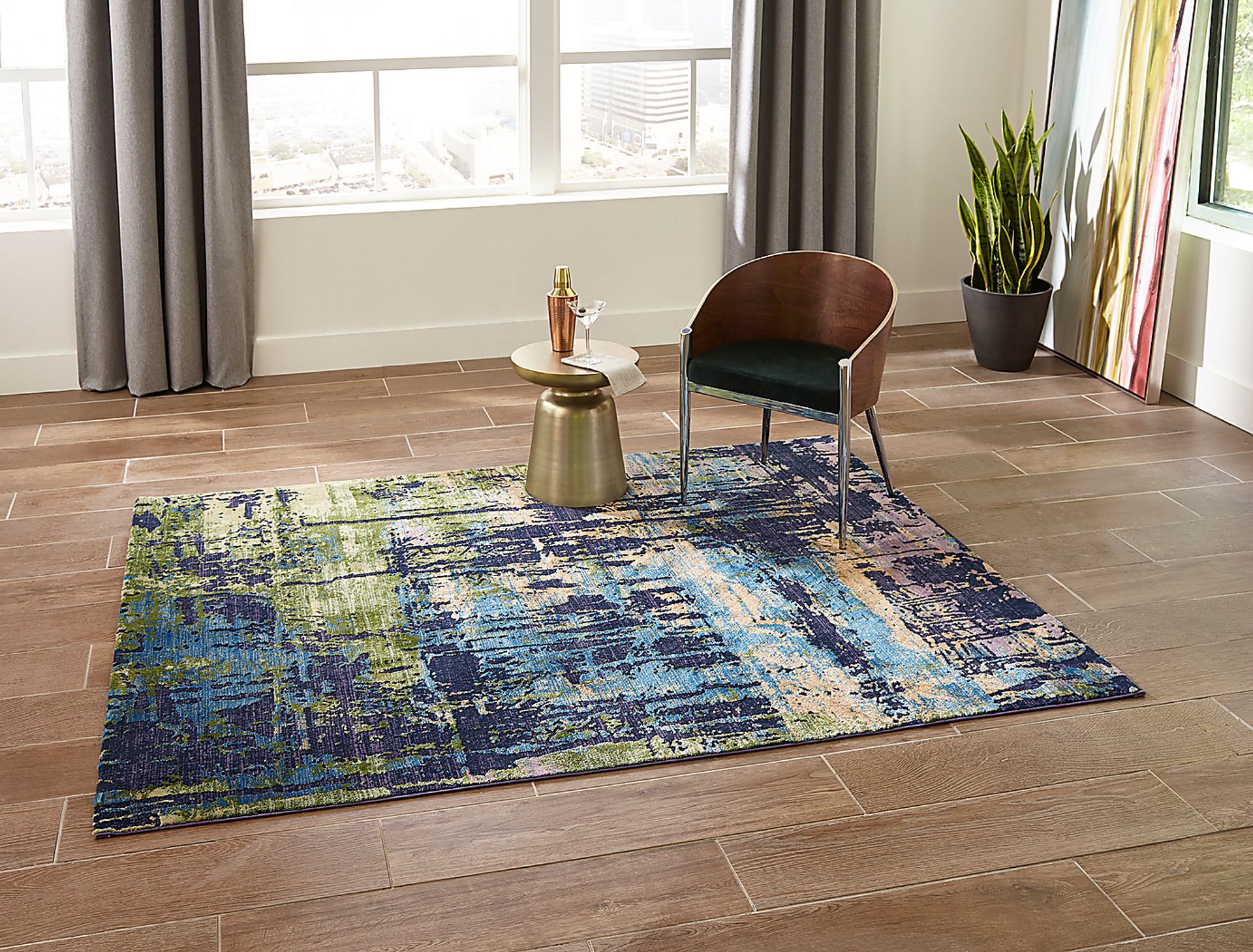 Clarabella Blue 5'3 x 7'6 Rug - Image 2