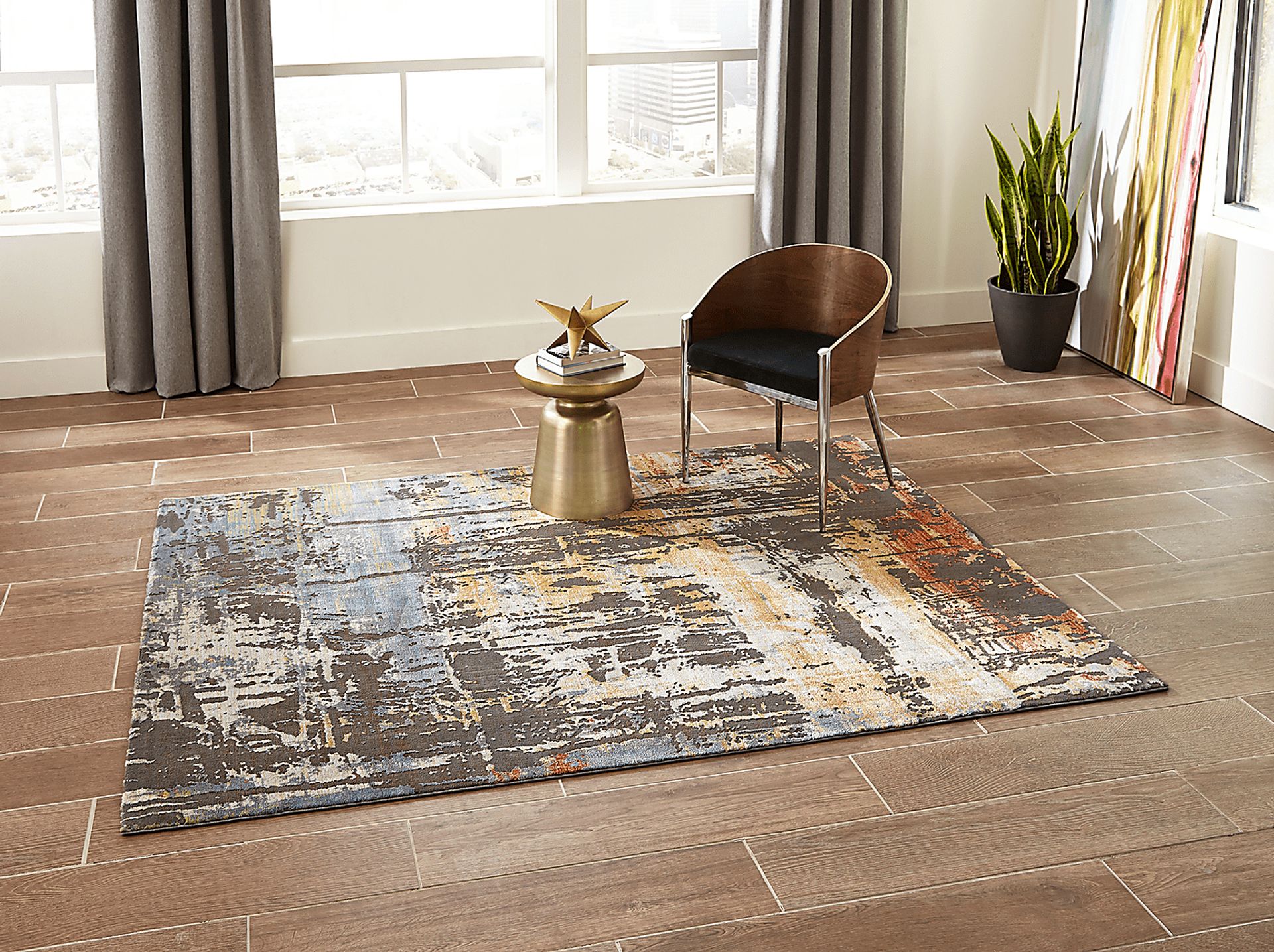 Clarabella Gray 5'3 x 7'6 Rug - Image 2