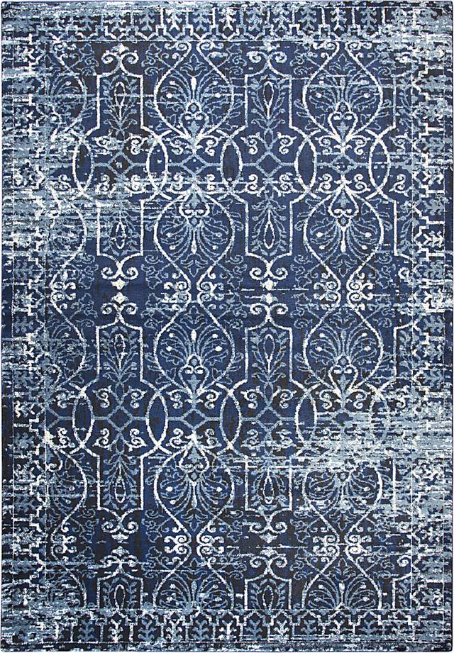 Clarae Blue 6'7 x 9'6 Rug - Thumbnail - Image 1