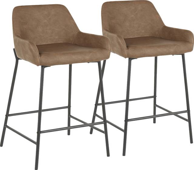 Clarain Espresso Counter Height Stool, Set of 2 - Thumbnail - Image 1
