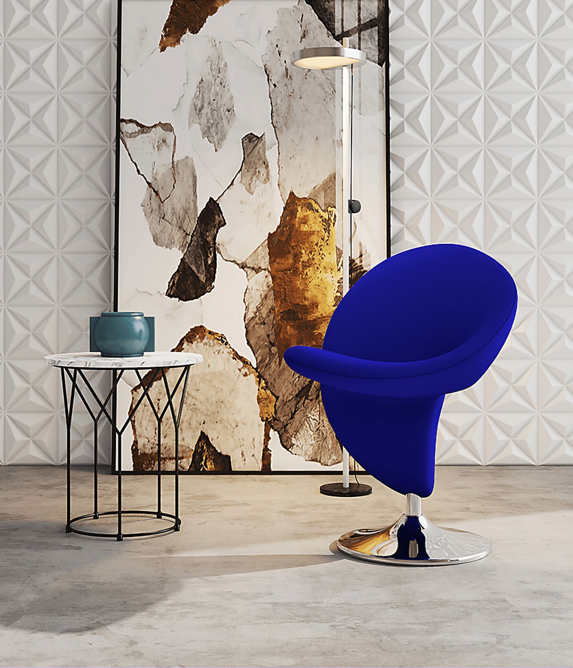 Claredda Blue Accent Chair - Image 2