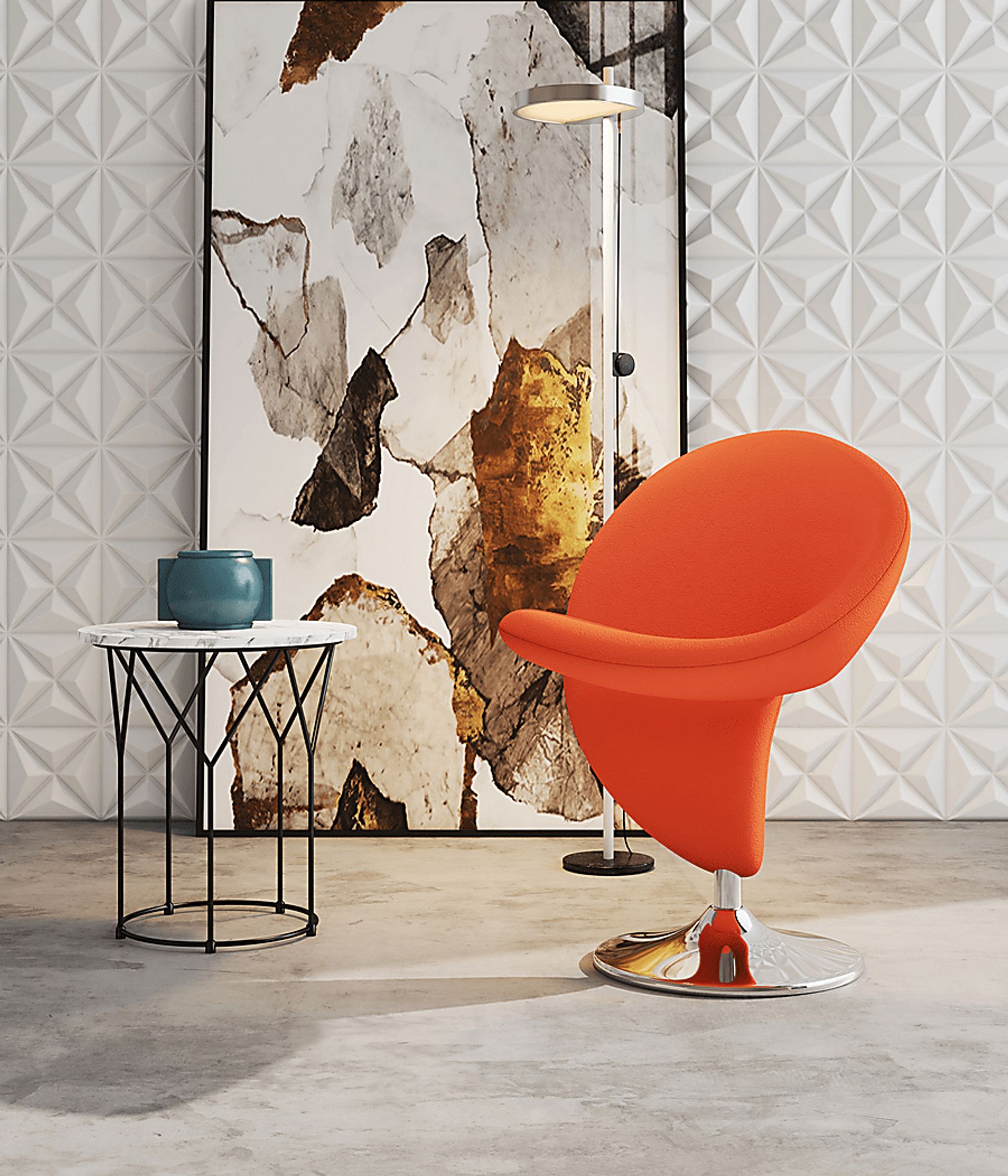 Claredda Orange Accent Chair - Image 2
