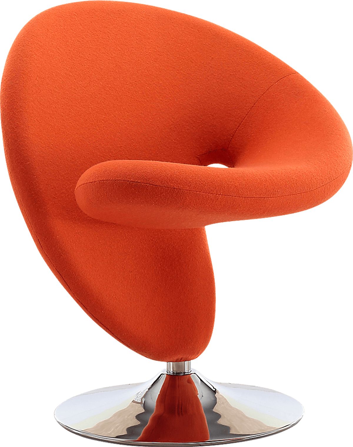 Claredda Orange Orange,Red Wool Fabric Swivel Accent Chair | Rooms to Go