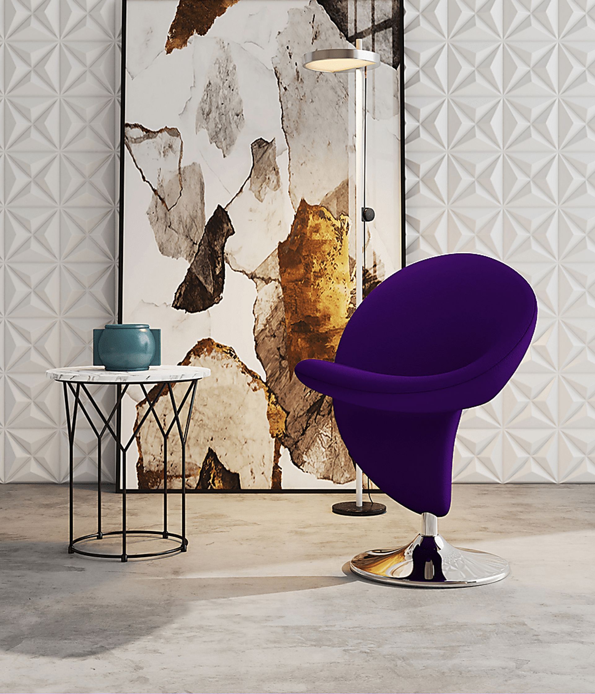 Claredda Purple Accent Chair - Image 2