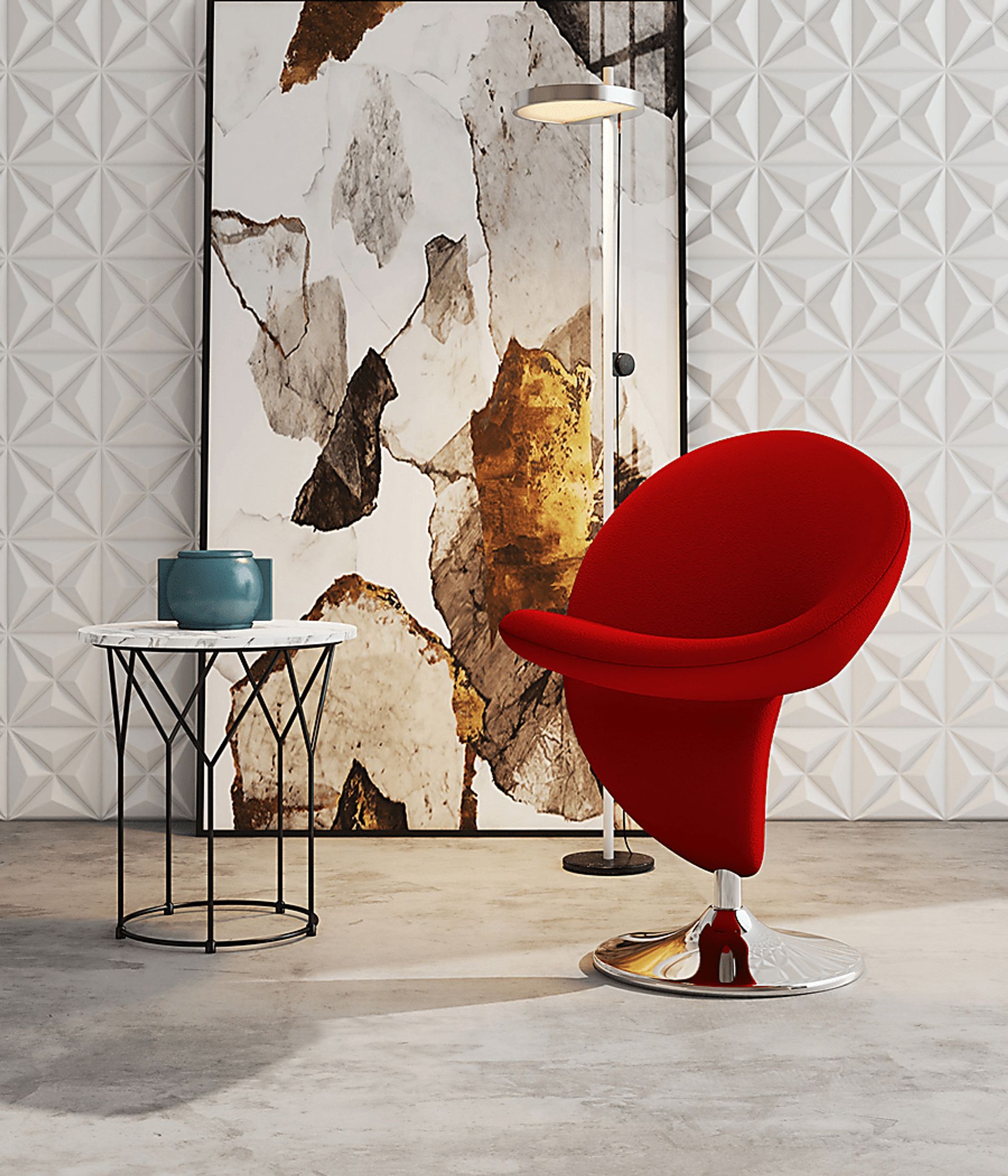 Claredda Red Accent Chair - Image 2