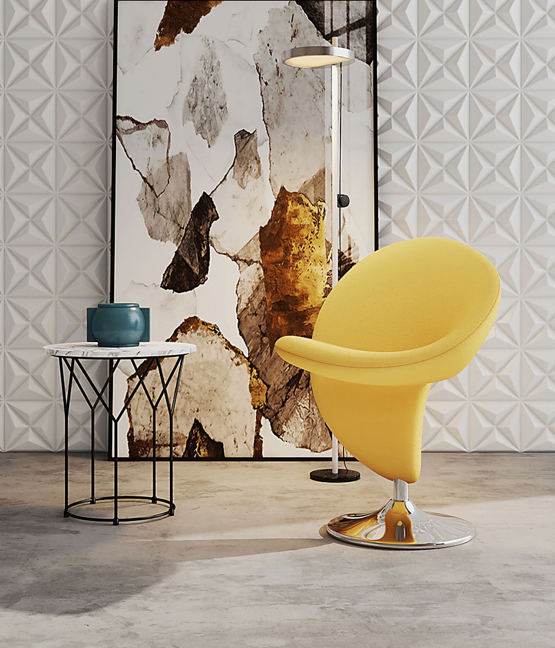 Claredda Yellow Accent Chair - Image 2