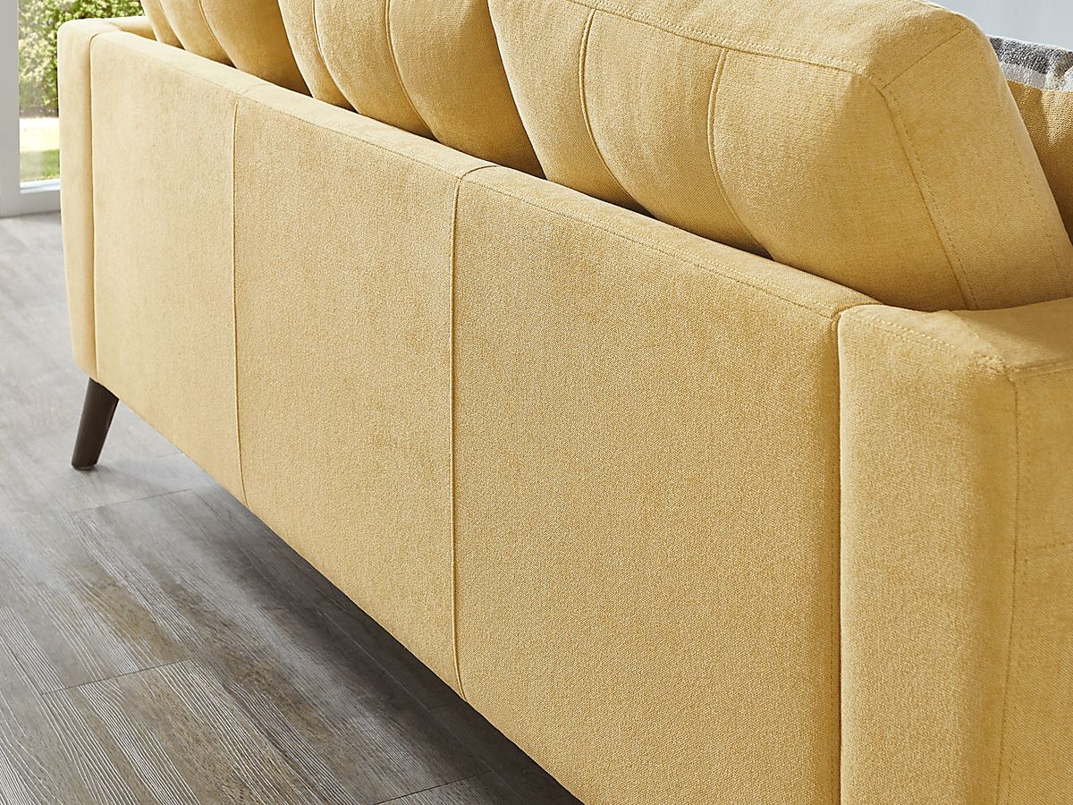 Claremont Heights Sunflower Yellow Woven Sofa | Rooms to Go