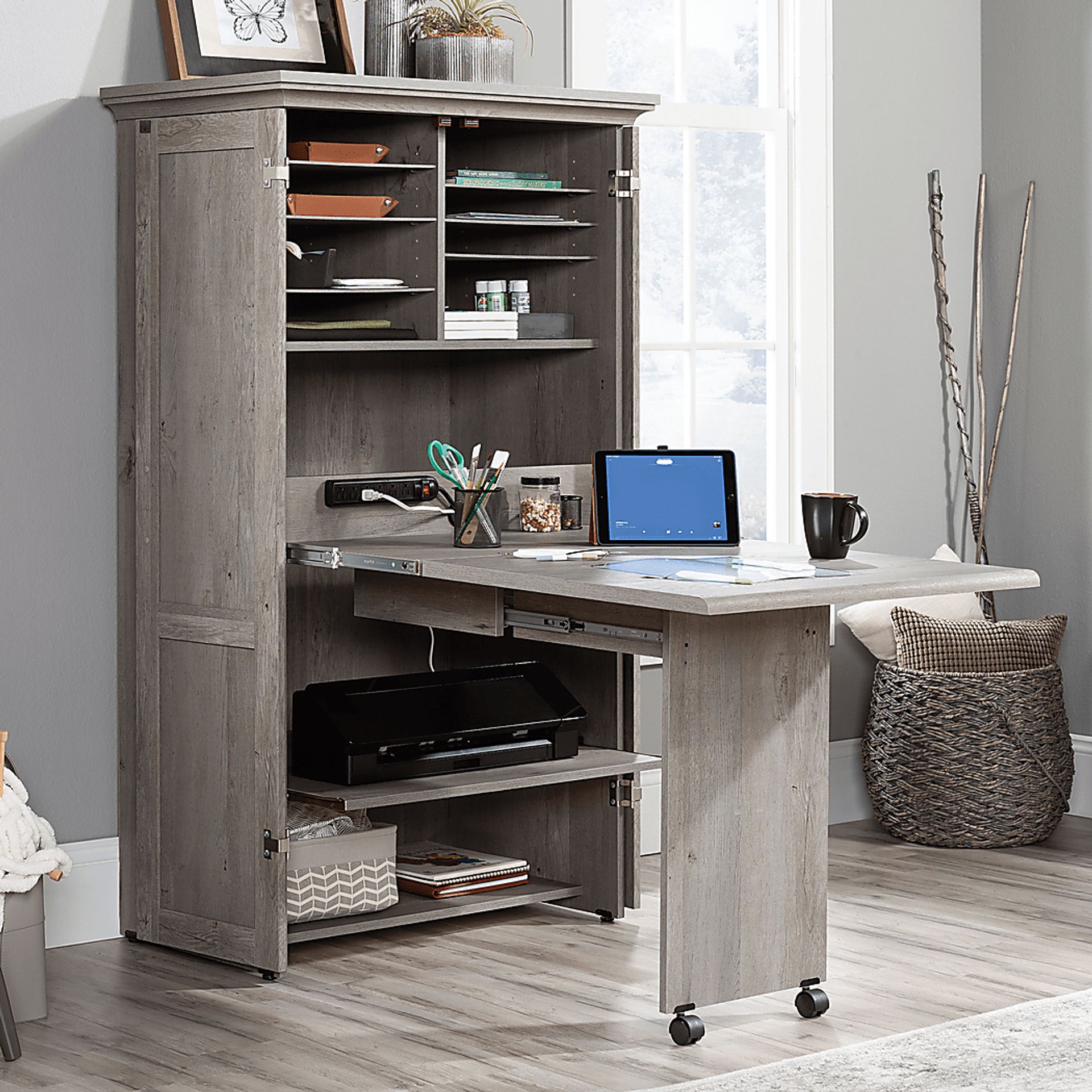 Clarendony Gray Storage Cabinet - Image 3