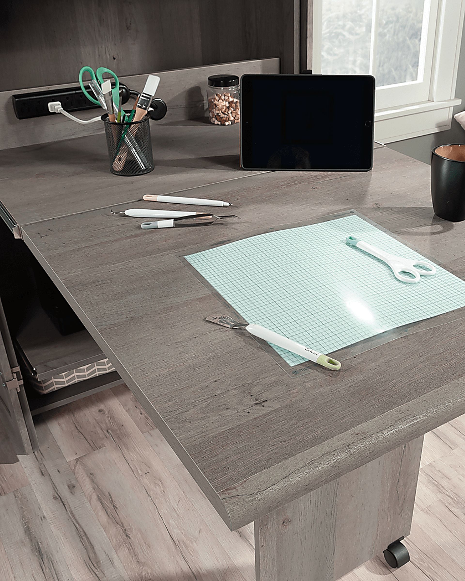 Clarendony Gray Storage Cabinet - Image 4