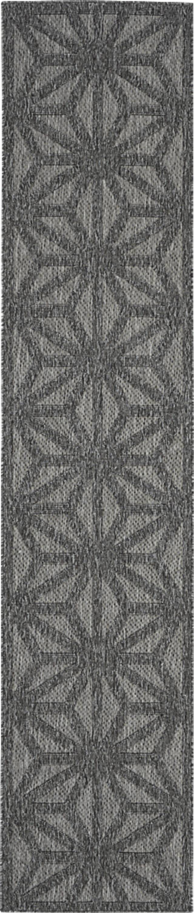 Clarene Dark Gray 2'2 x 7'6 Runner Indoor/Outdoor Rug - Thumbnail - Image 1