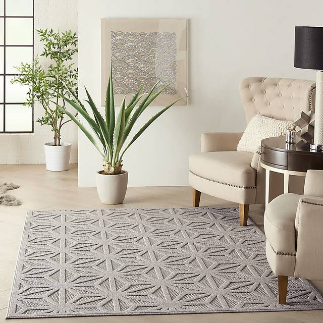 Clarene Light Gray 8' x 10' Indoor/Outdoor Rug - Thumbnail - Image 6