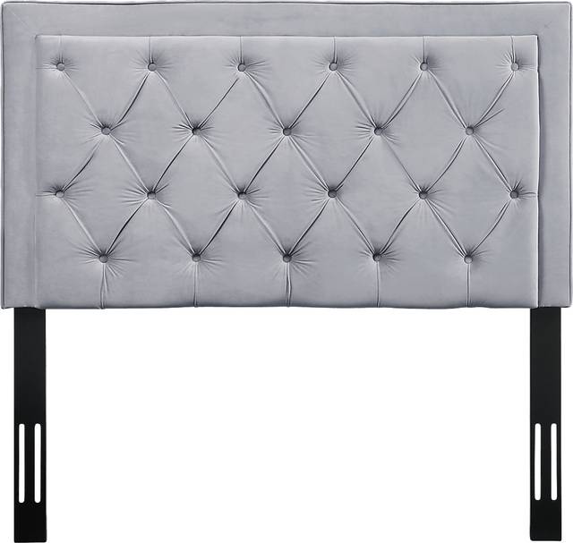 Clarette Gray Twin Upholstered Headboard - Thumbnail - Image 1